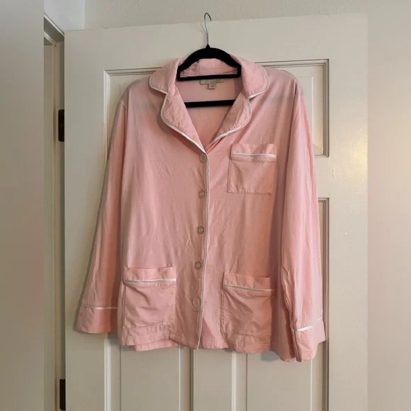 NEW Kip Luxe Stretch Cotton Pajama Set Pink Peony Size Medium NWOT